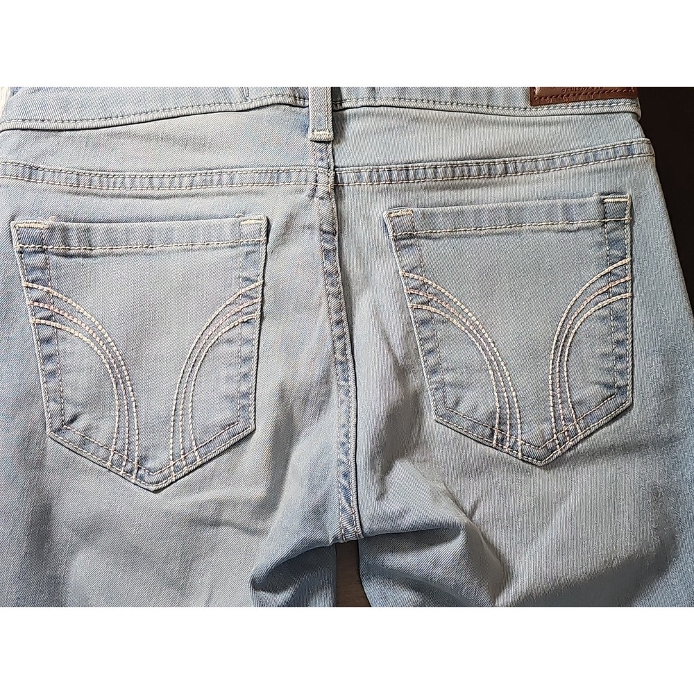 Hollister Jeans Women's Low Rise Super Skinny Distressed Size 00R - Picture 7 of 12